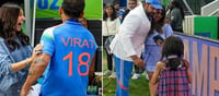 Rohit-Kohli and Jadeja celebrated with family after victory!!